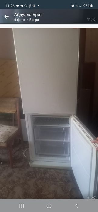 Холодильник Индезит белый и серый