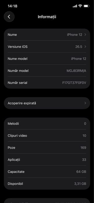 Vad Iphone 12 de vanzare in stare huna