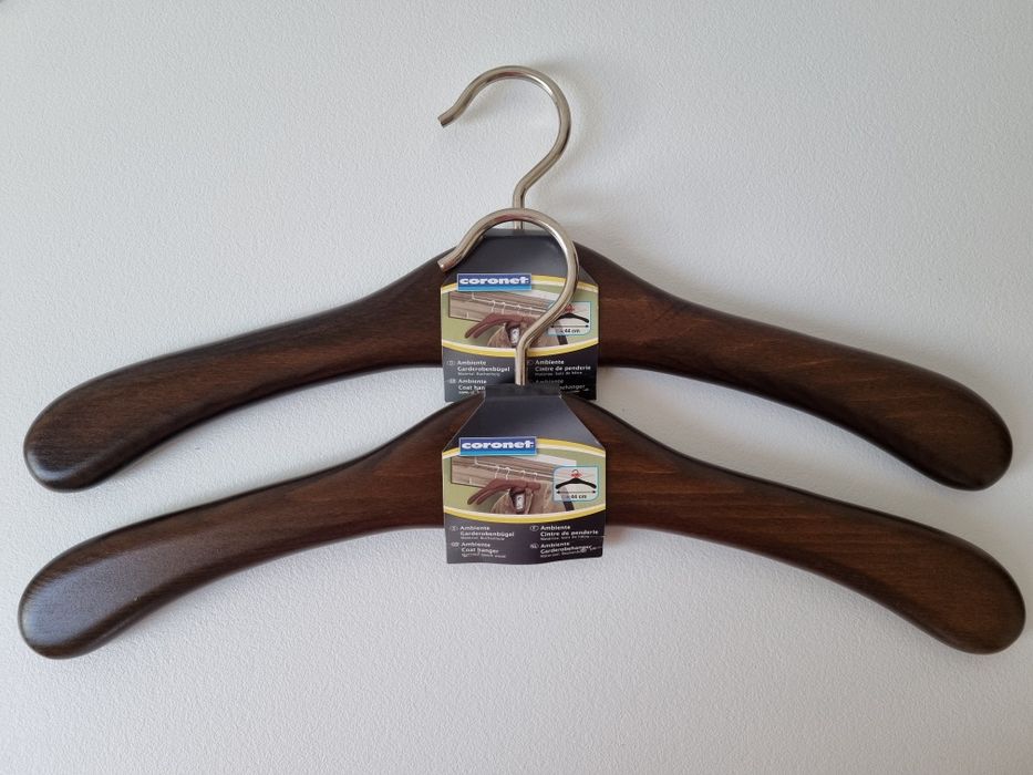 Umerașe lemn fag și metal, 4 buc. noi