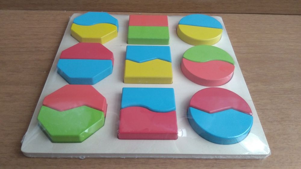 Геометрични Кръгове И Квадрати Логически Фигури 18бр. Монтесори игри
