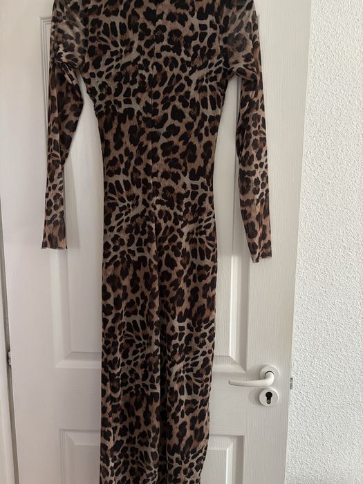 Rochie lunga animal print (imprimeu leopard)