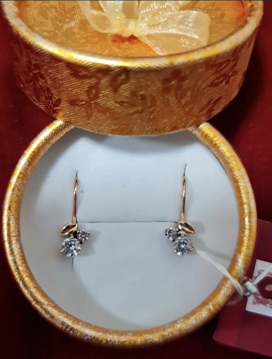 Новые детские золотые серьги