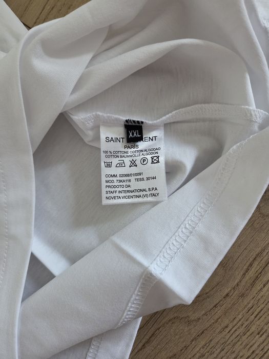 Tricou alb  model Saint Laurent