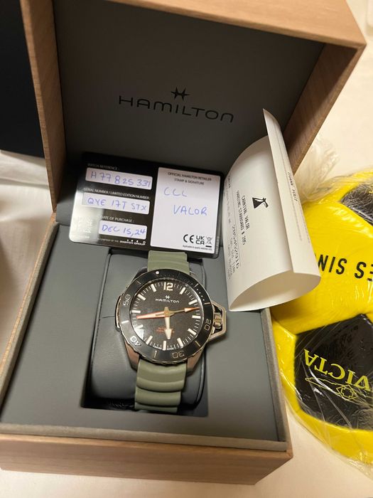 Hamilton Khaki Navy Frogman Auto  H77825331 NOU bon / garantie