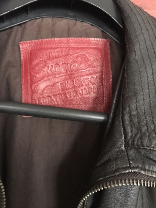 Super Dry Japan:Rayan Bomber естествена кожа