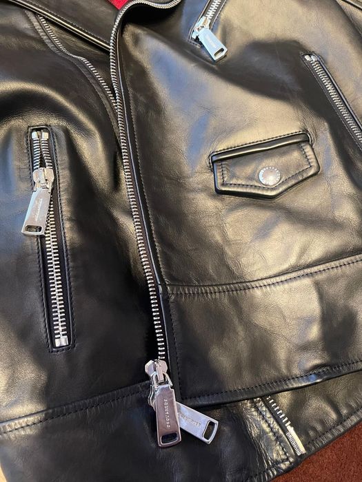 Urgent ! Ultimul preț ‼️Geacă piele Dsquared2 biker originala