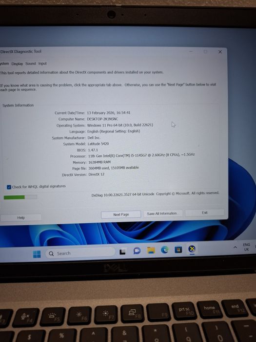 Laptop Dell cu i5 generatia 11 , ssd 512 ,16 g ram