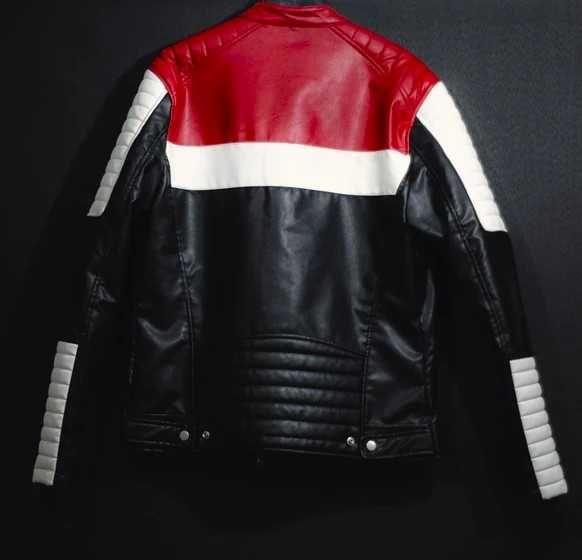 Geaca de piele in stil moto Pull&Bear editie limitata