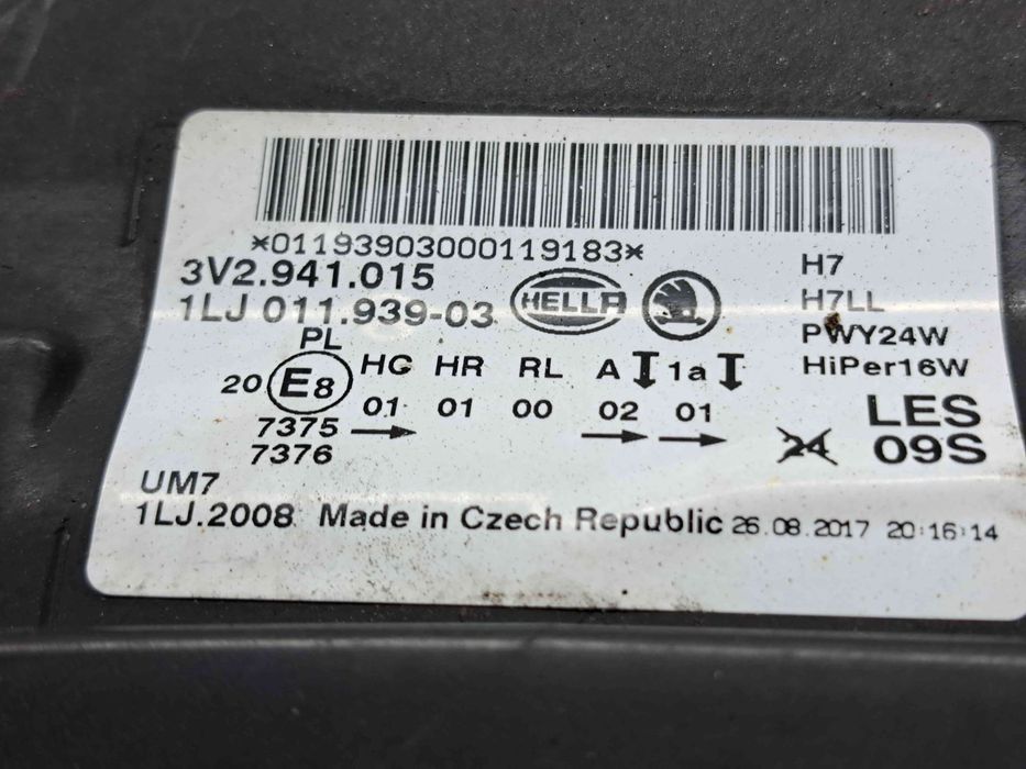 Far stanga Skoda Superb III (3V3) [Fabr 2015-prezent] 3V2941015