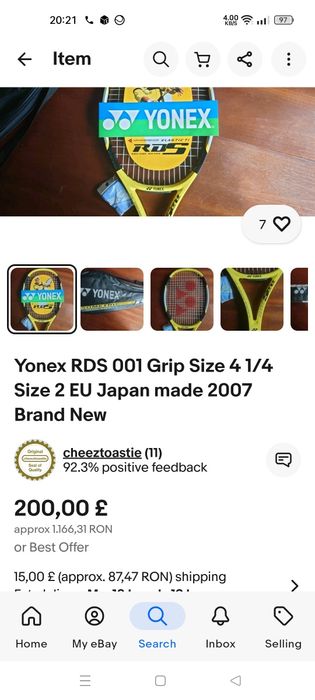 Racheta tenis Yonex RDS 001!