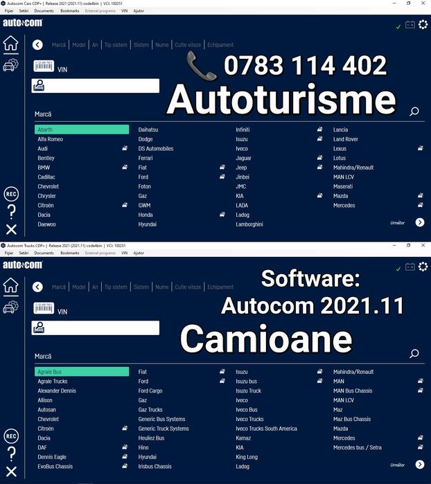 Interfata–Tester–Diagnoza Auto 3in1–Delphi–Autocom–WowWurth-MULTIMARCA