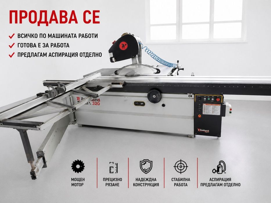 Циркуляр, канитираща машина и аспирация