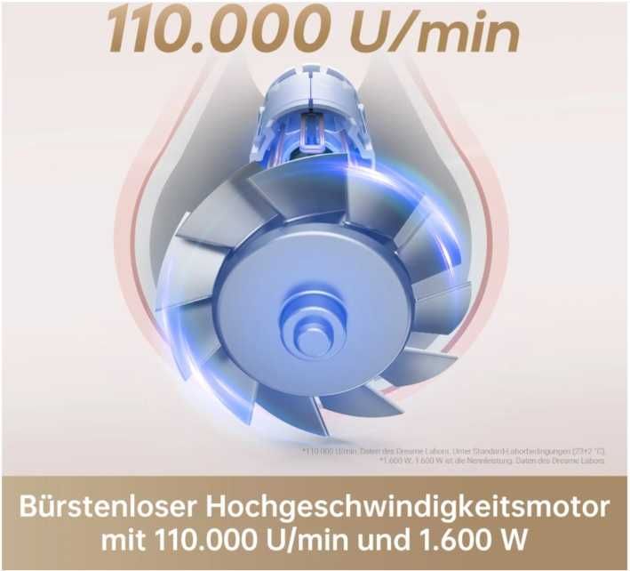 Ултразвуков сешоар за коса Dreame Gleam розов