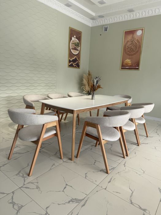 Стол ва стул 8 кишилик