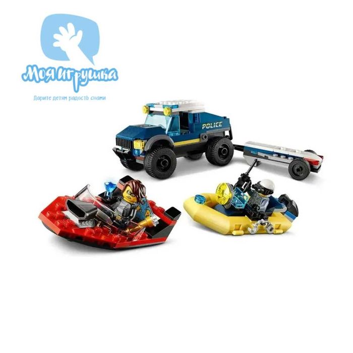 Конструктор Сити  Полицейская лодка 178 деталей