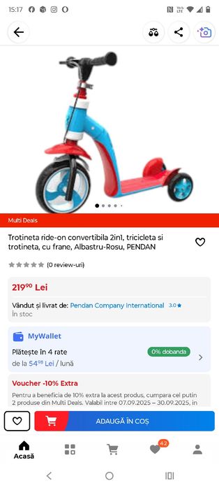 Trotinetă 2 in 1
