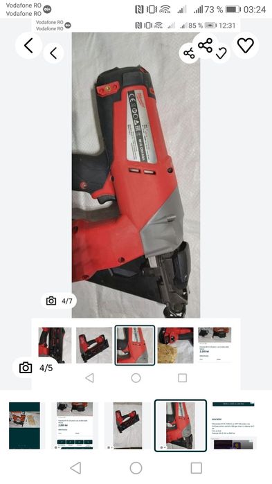 Pistol cuie capse Milwaukee GN16ga Paslode im45