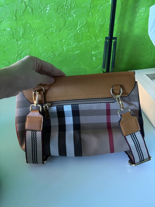 Синяя сумка кожа Италия