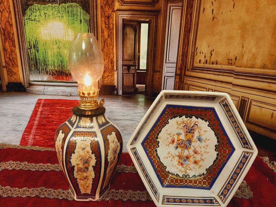 lampa cu petrol & centru de masa