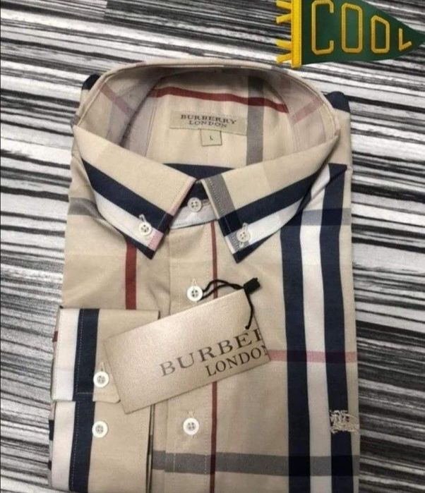 Camasi  bumbac slim fit Burbbery, diverse mărimi, logo brodat