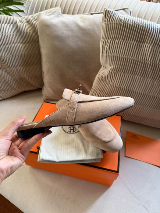 Papuci hermes piele naturala dama