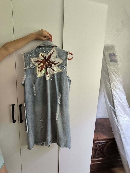 Джинсовый накидка