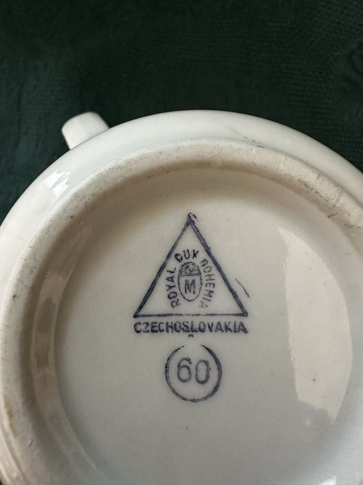 Чешки розов порцелан-големи чаши мъг за кафе, чай и Royal Dux Bohemia