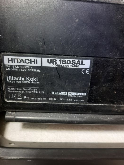 Hitachi radio santier ur18dsal