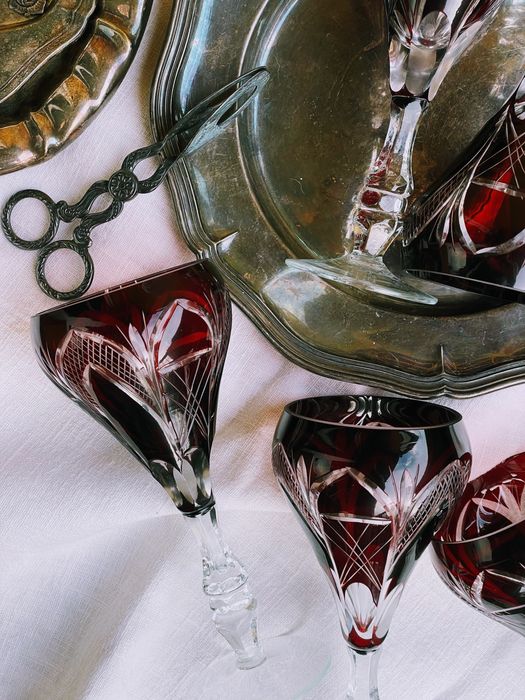 Бохемски кристални чаши за вино