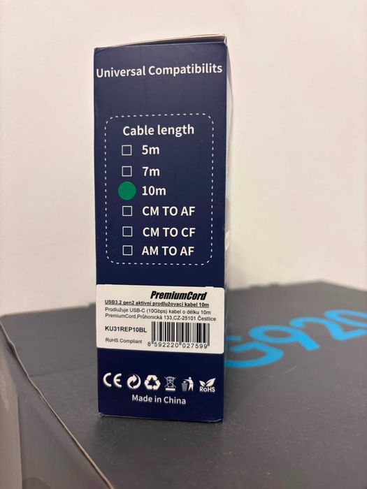Cablu Prelungit 10m , USB 3.2 , Gen 2 , 10Gbps