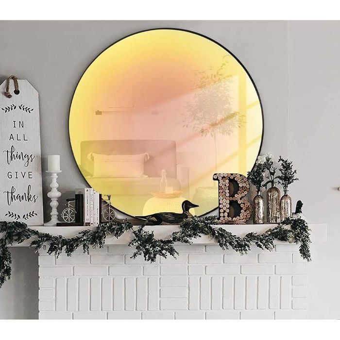 Огледало за стена с алуминиева рамка – диаметър 61 см - A-MR01153