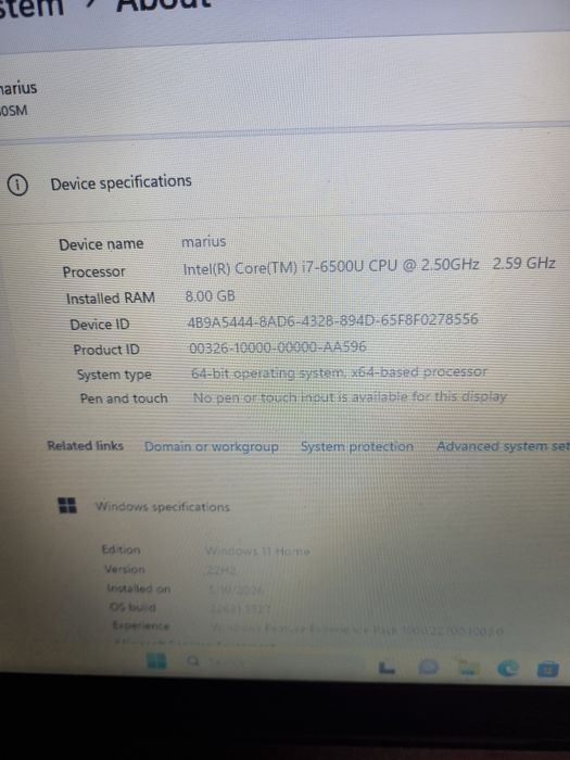 Laptop Lenovo i7-6500 8 gb gt 920m 2g