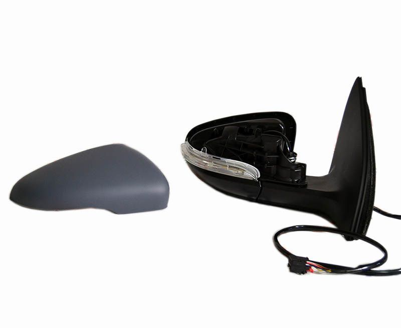 Oglinda exterioara VW Golf 6 5K1 10.2008-2013; ( reglare Electrica) - partea Dreapta 5K0857508AD, cu 6 pini, geam convex, carcasa grunduita, incalzita