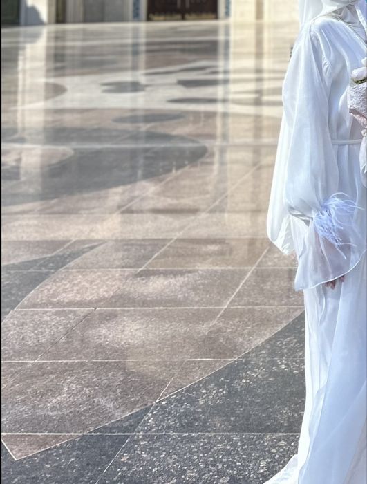 Платье абая белого цвета