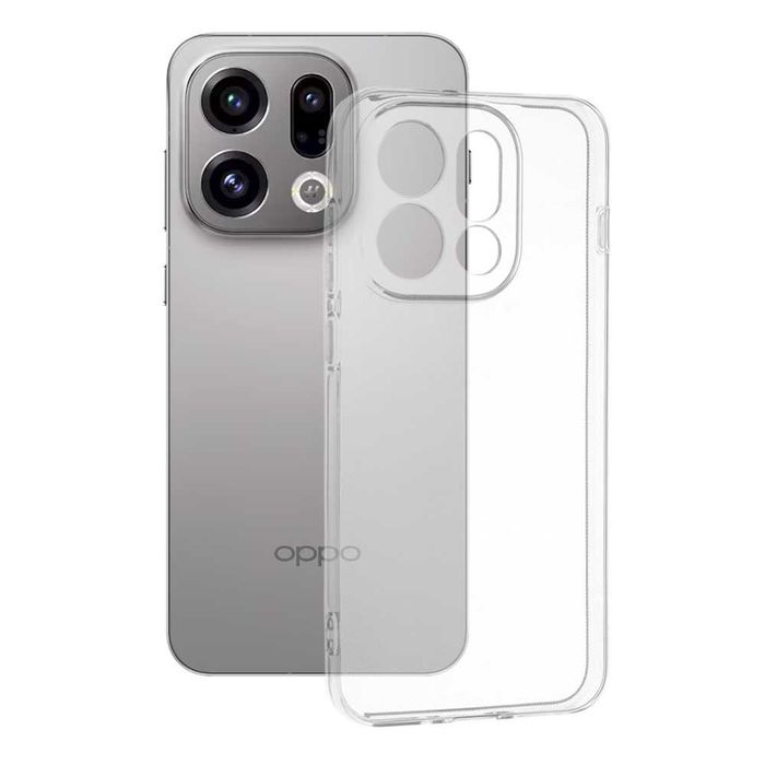 Прозрачен силиконов гръб за Oppo Find X9, Find X9 Pro, Find X9 Ultra