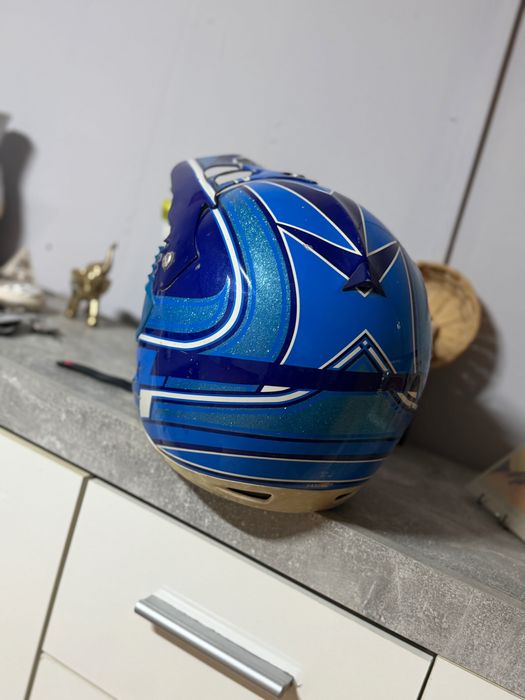 Cască motocross blue