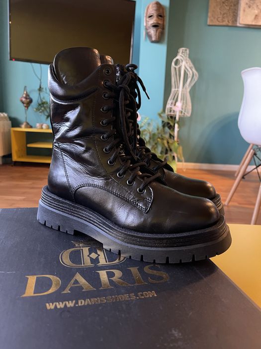 Чисто нови естествена кожа кубинки/боти Daris