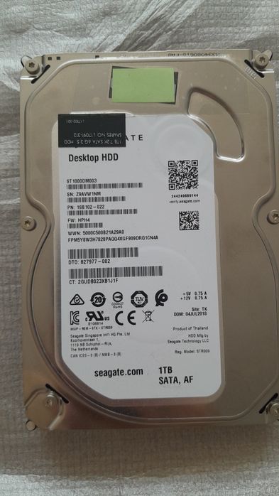 Жесткий диск HDD 3.5 1 тб 500 гб