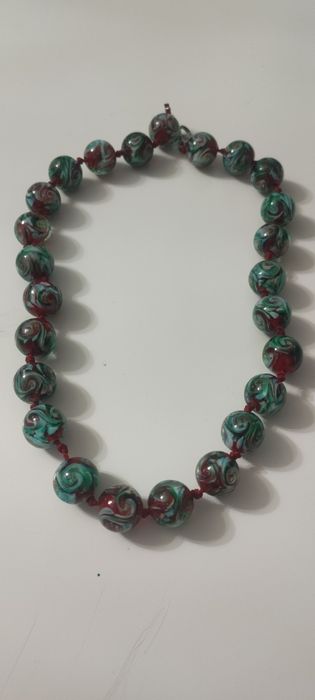 Бусы муранское и самоцветы   Италия