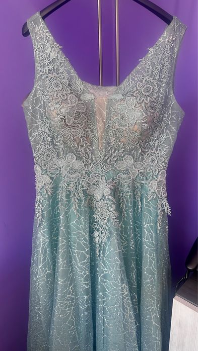 Официална дълга рокля, голям размер XL