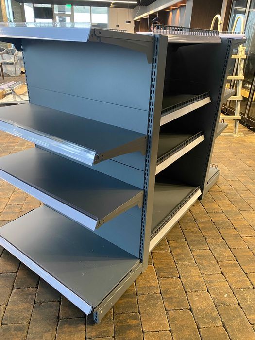 Rafturi metalice de mijloc 90x90x130 cm – pentru supermarket
