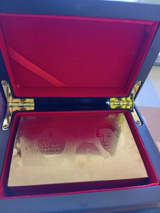 Cărți de Joc Aur 24K Regina Elisabeta - Cutie Lux + Certificat
