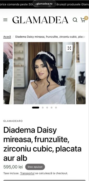Diadema mireasa Daisy