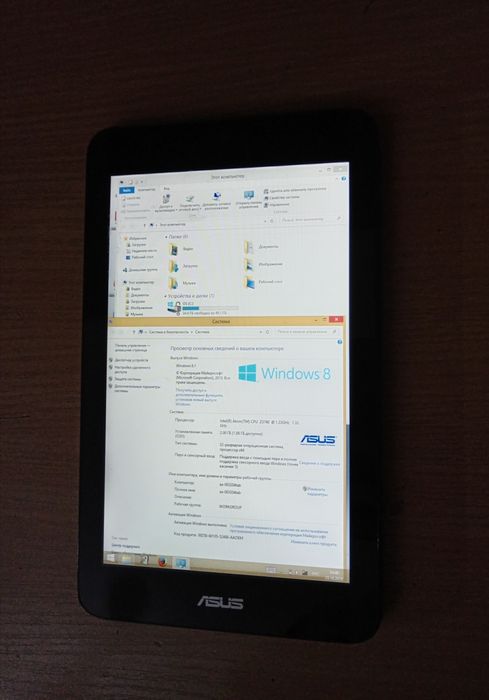 Планшет Asus на windows 8.1