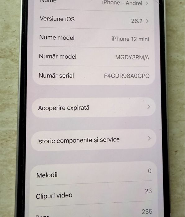 iPhone 12 mini, 64 gb, cu husa si airpods cu fir (noi)