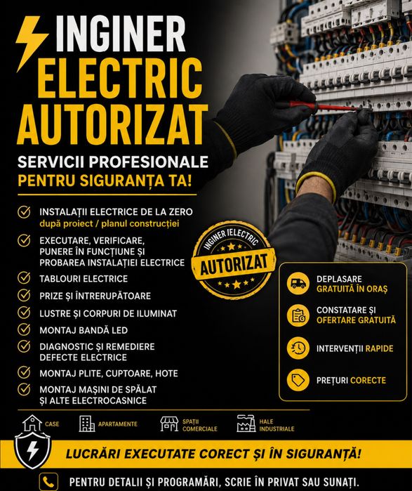 Inginer electric autorizat & montaj electrocasnice