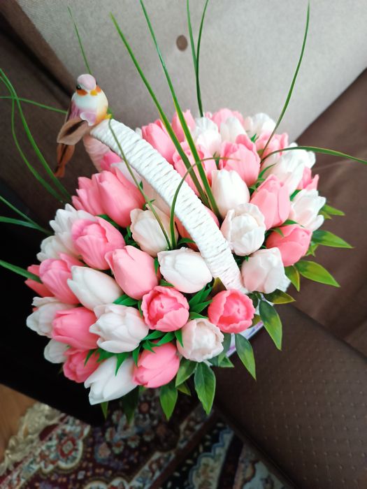 Цветы из мыло,совунли гуллар,Soap Flowers 50 000 дан бошланади