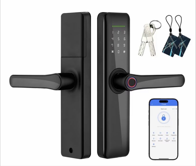 Yala inteligenta cu amprenta, control WiFi, rezistenta la intemperii