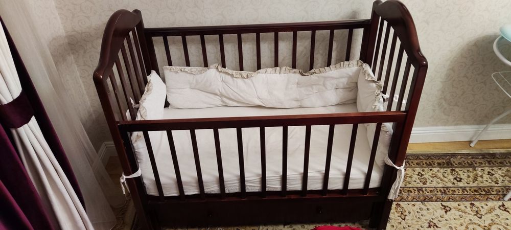 Детская кровать маятник с ящиком