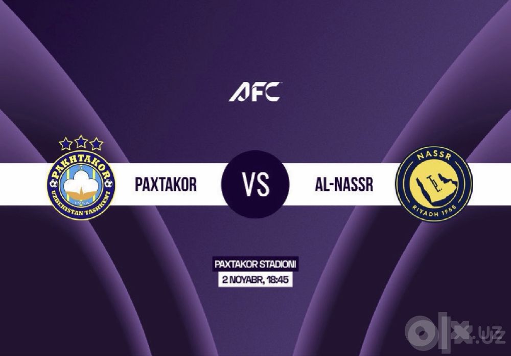Paxtakor va Alnassr bilet 200k